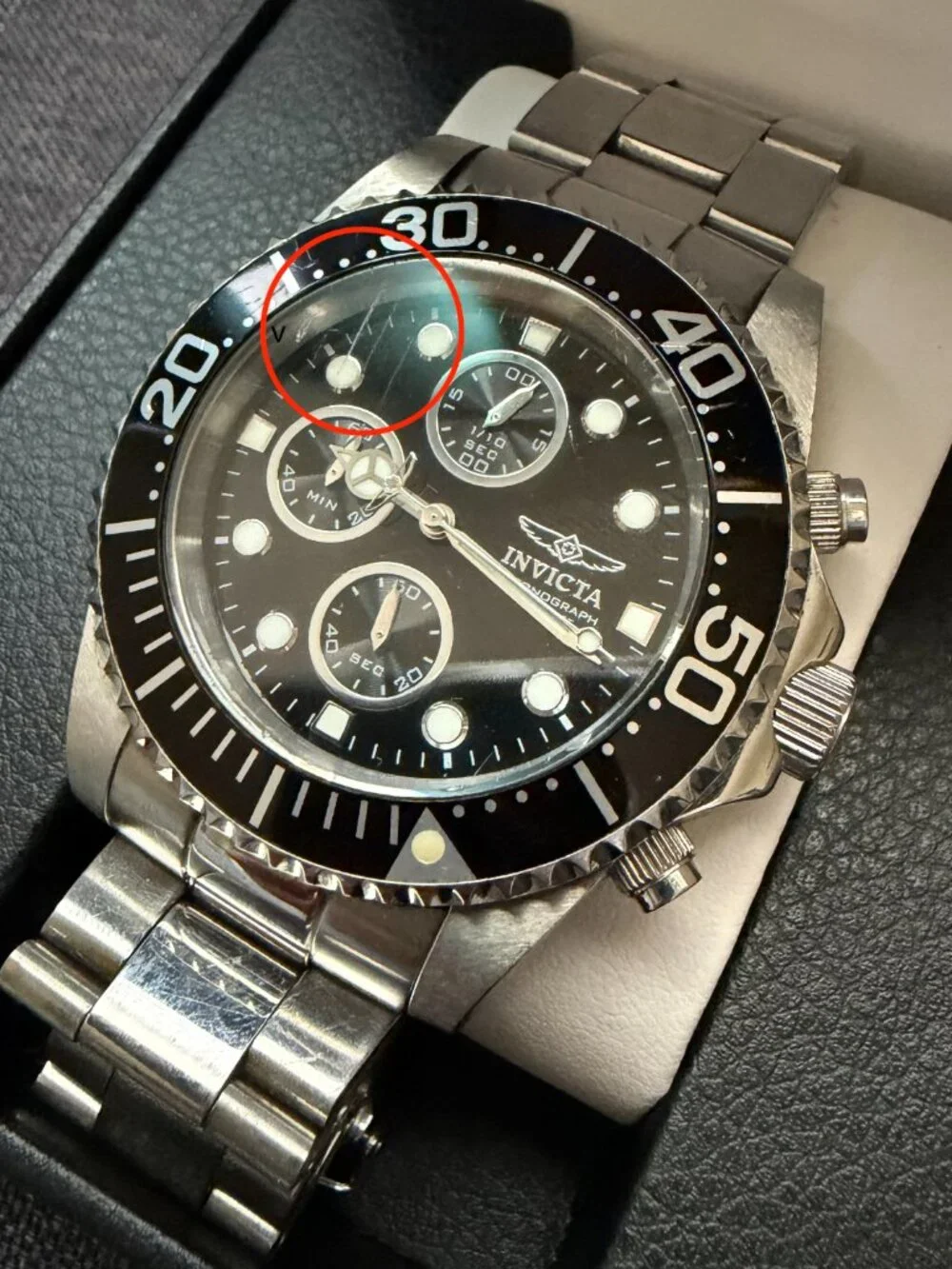 Invicta 1768 Black Pro Diver Chronograph Quartz Watch
